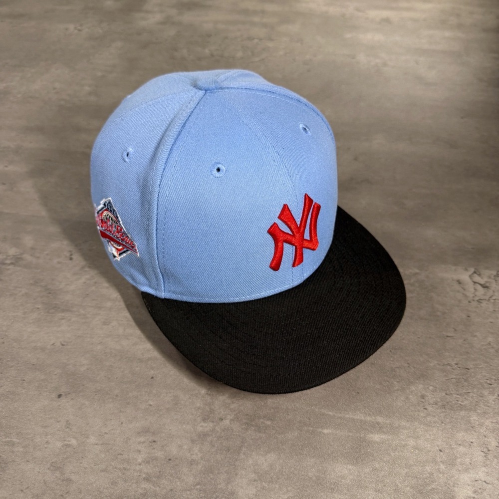Hat Club New York Yankees New Era Cap 7 1/4 Big Papa Pack Baby Blue Black Red